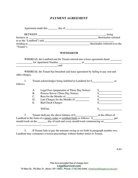 Rent Payment Agreement Letter Sample / 16 Agreement Letter For Payment Examples Pdf Doc Examples ...