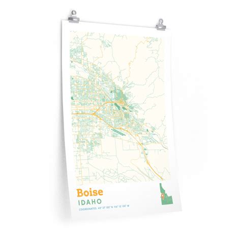 Boise Idaho City Street Map Poster Poster Art Design