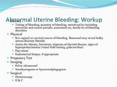 Abnormal Uterine Bleeding And Management