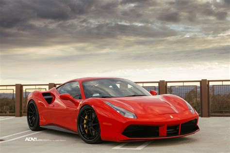 It was succeeded by the 488 gtb (gran turismo berlinetta), which was unveiled at the 2015 geneva motor show. Red Ferrari 488 GTB - ADV10R Track Spec CS Directional Wheels - ADV.1 Wheels