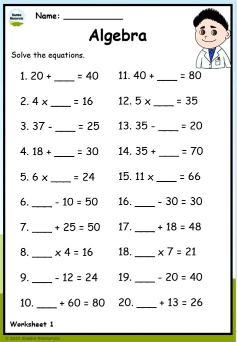 Grade 3 Algebra Worksheets Free Printables Math Worksheets