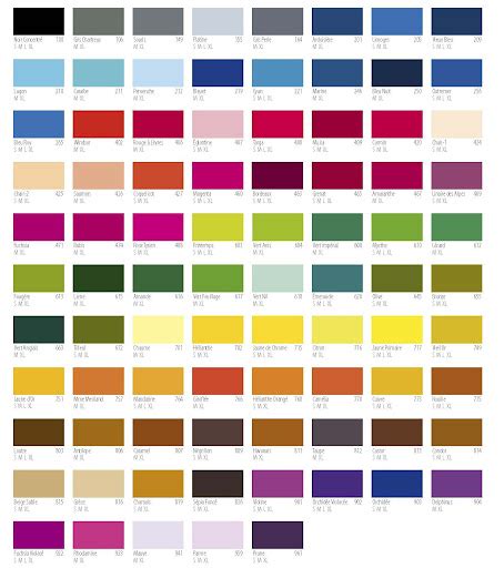 Paint Shop Colour Chart Automotive Color Selector