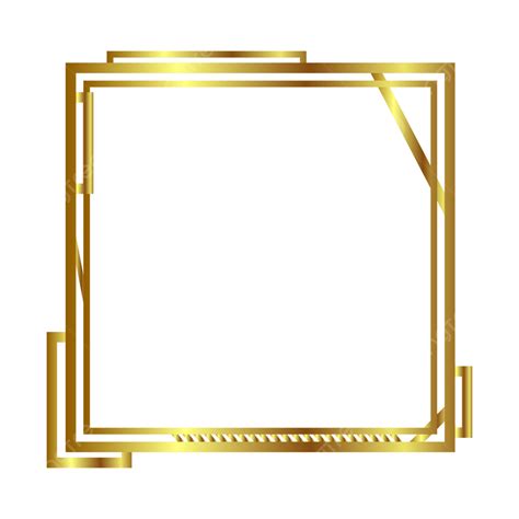 Gold Square Frame Vector Art Png Square Modern Abstract Gold Frame