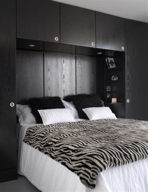 Master Bedroom With Bespoke Black Ash Over Bed Storage For The Home