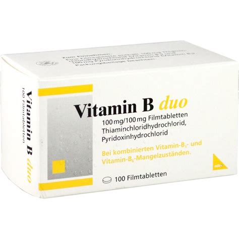 Vitamin B Duo Filmtabletten 100 St Bei Onfy De Kaufen