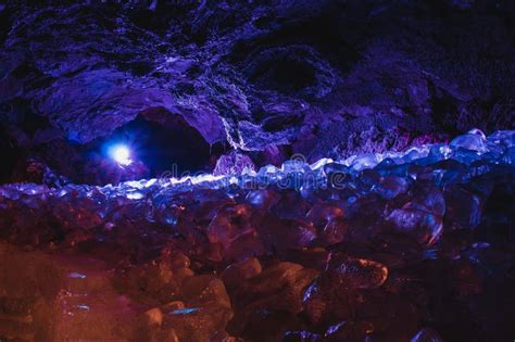 Narusawa Ice Cave Stock Photo Image Of Leaf Japan 272727054