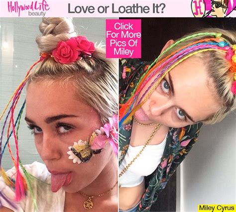 miley cyrus rocks colorful braided extensions after death hoax the mane news