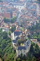 Leisnig von oben - Burgmauern Mildenstein in Leisnig im Bundesland ...