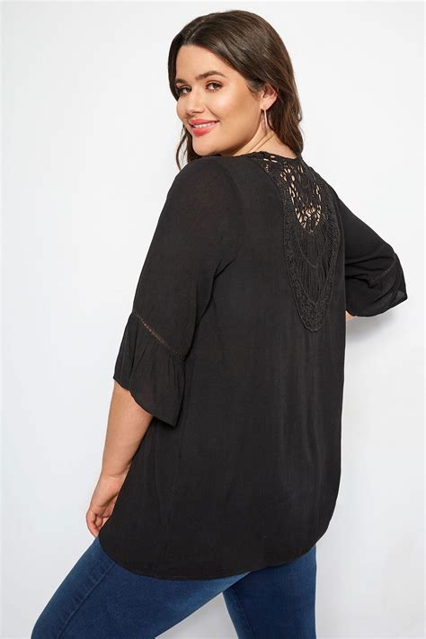 Black Crochet Kimono Plus Sizes 16 To 36 Yours Clothing