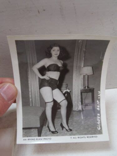 Vintage Irving Klaw Photo Gladys Slip B W Pin Up Stockings Underwear Risqué eBay