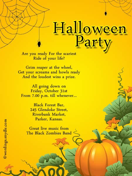 23 Halloween Party Invitation Text Pics Us Invitation Template