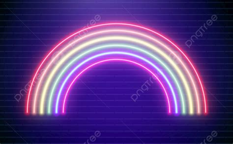 Rainbow Neon Vector Hd Png Images Rainbow Neon Vector Illustration