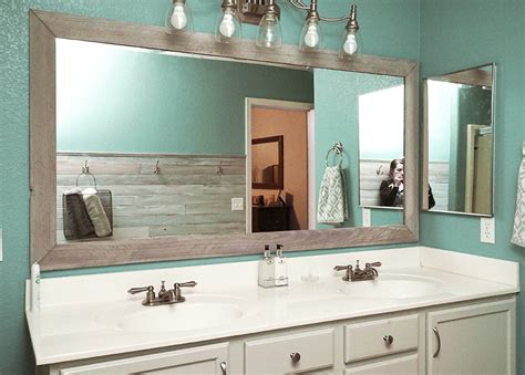 Browse everything about it here. DIY Bathroom Mirror Frame for Under $10, Hello Hayley Blog