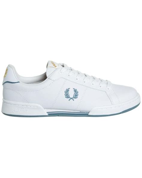 Fred Perry Shoes Leather Trainers Sneakers B722 In White For Men Lyst Uk