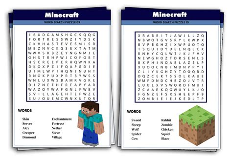 Free Printable Minecraft Word Search Printable Templates The Best Porn Website