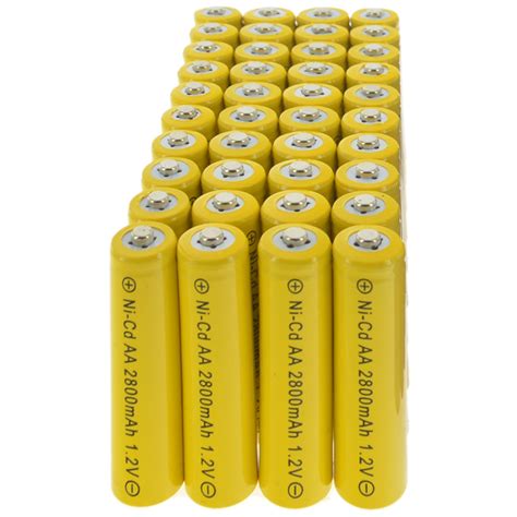 40pcslot Aa Nickel Cadmium Rechargeable Battery Ni Cd 2800mah 12v
