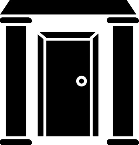 Elegant Door Of Entrance With Columns Svg Png Icon Free Download