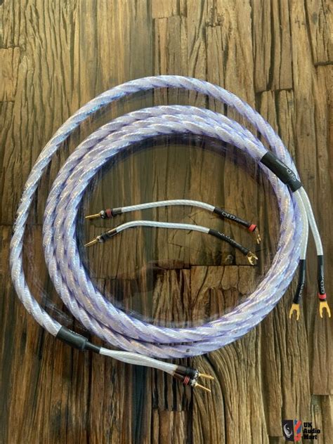 Pair Of QED Genesis Silver Spiral Speaker Cable 4m Long Jumpers For