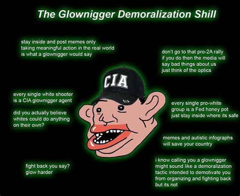 The Glownigger Demoralization Shill Glowie Glowposting Know Your Meme
