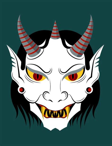 Demon Face Green Background Phlip Digital Art Fantasy And Mythology