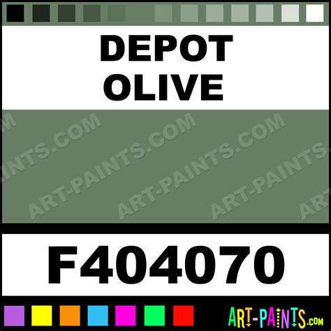Depot Olive Railroad Acrylics Airbrush Spray Paints F404070 Depot