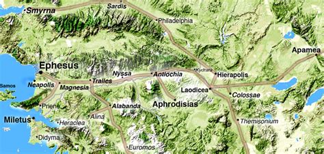 Map Of Colossae Laodicea And Hierapolis Maps Model Online