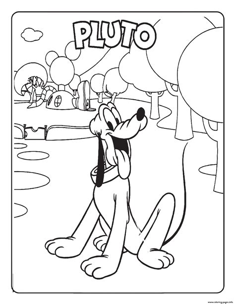 Pluto Mickey Mouse Coloring Page Printable