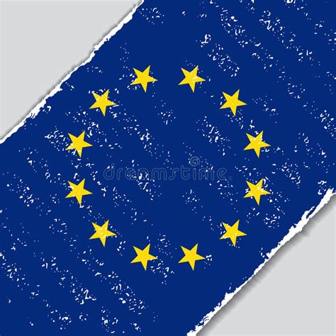 European Union Grunge Flag Vector Illustration Stock Vector