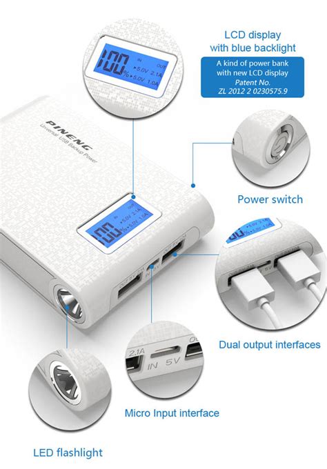 Power bank for sale at lazada philippines power bank charger prices 2017 best deals free. PINENG PN-913 10000mAh Power Bank - Starlight White