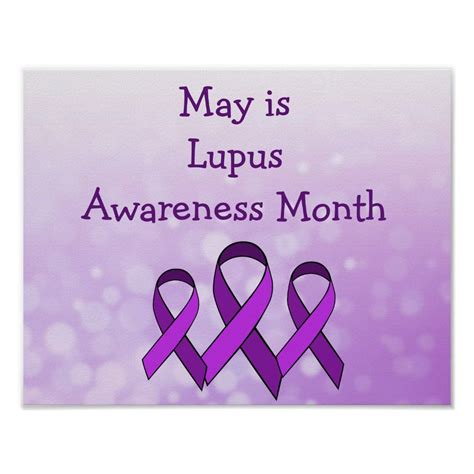 May Is Lupus Month Poster Zazzle Lupus Awareness Quotes Lupus
