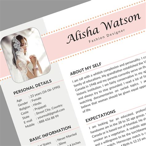 Buy Marriage Resume Template Word Resume For Marriage Marriage Online