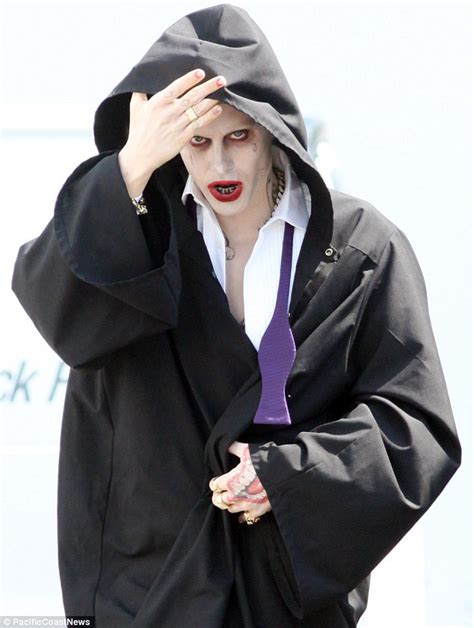 Jared Leto In Full Joker Costume On Set Of Suicide Squad In Toronto
