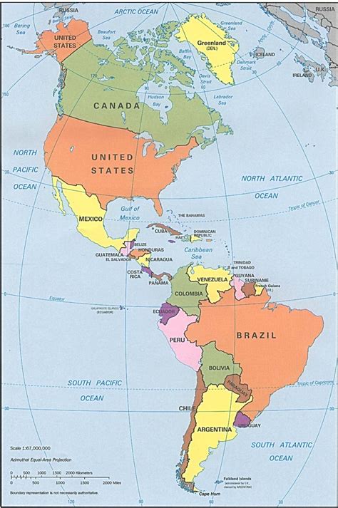 Mapa De America Con Nombres Mapa Físico Geográfico Político