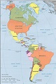 Mapa de America con nombres - Mapa Físico, Geográfico, Político ...