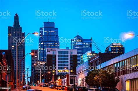 Downtown Kansas City By Night Stock Photo Download Image Now Kansas