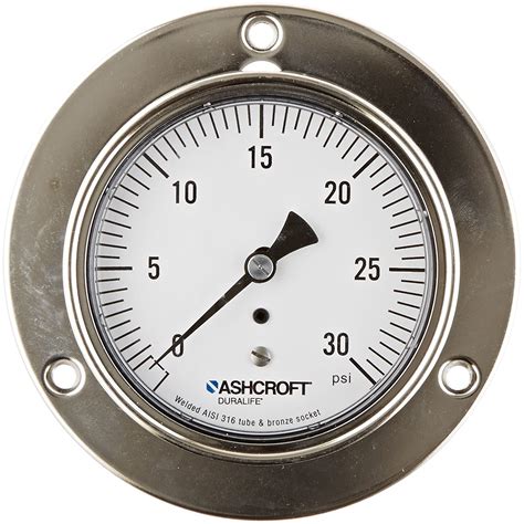 Ashcroft Duralife Type 1009 Stainless Steel Case Dry Filled Pressure