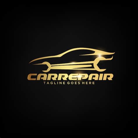 Premium Vector Gold Car Logo Design