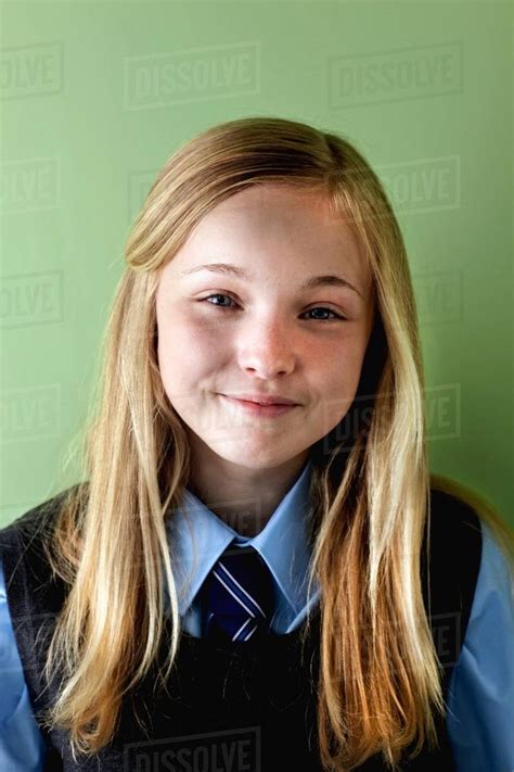 Schoolgirl Smiling Portrait Stock Photo Dissolve