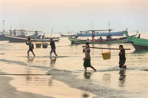 Fishing Village Ngapali Beach Myanmar Burma Editorial Stock Photo