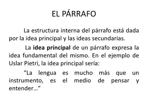 El Párrafo Texto