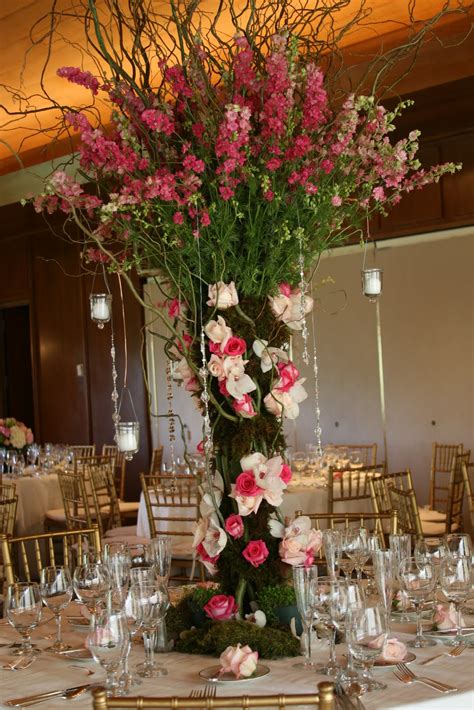 Jessicas Country Flowers Our Signature Tree Centerpieces