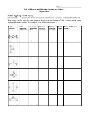 Lab 9 Report Sheet Molecular Shapes And Polarity 1 Pdf Name Lab 9