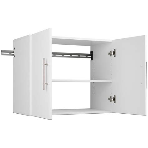 Prepac Hangups 4 Piece 60 Wall Mounted Garage Cabinet Set In White