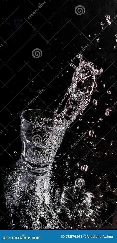 Water Splash In Glass Stock Image Image Of Background 78579261