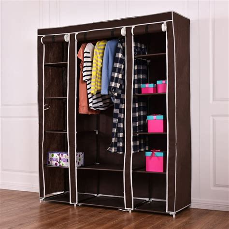 Costway 70 Portable Closet Storage Organizer Clothes Wardrobe Shoe