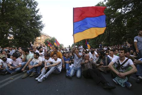 Armenian Police Blast Protesters With Giant Water Cannons