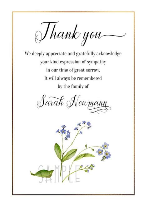 93 Best Sympathy Thank You Cards Images On Pinterest Funeral Flowers