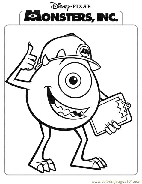 Coloring Pages Monsters Inc Coloring Page 03 Cartoons Monsters