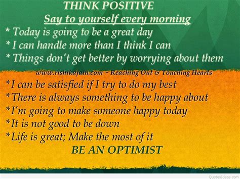 Thinking Positive Quotes Sayings And Pictures