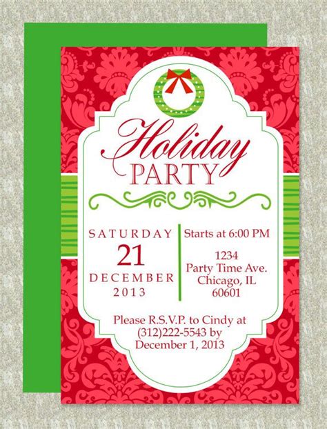 Free Christmas Party Invitation Templates For Microsoft Word Free